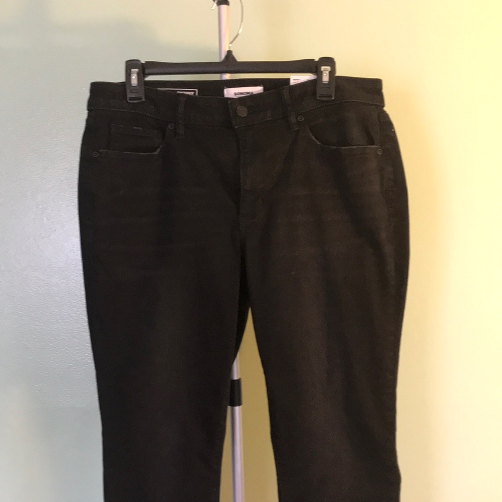 Woman’s black denim jeans. Sonoma size 14 skinny